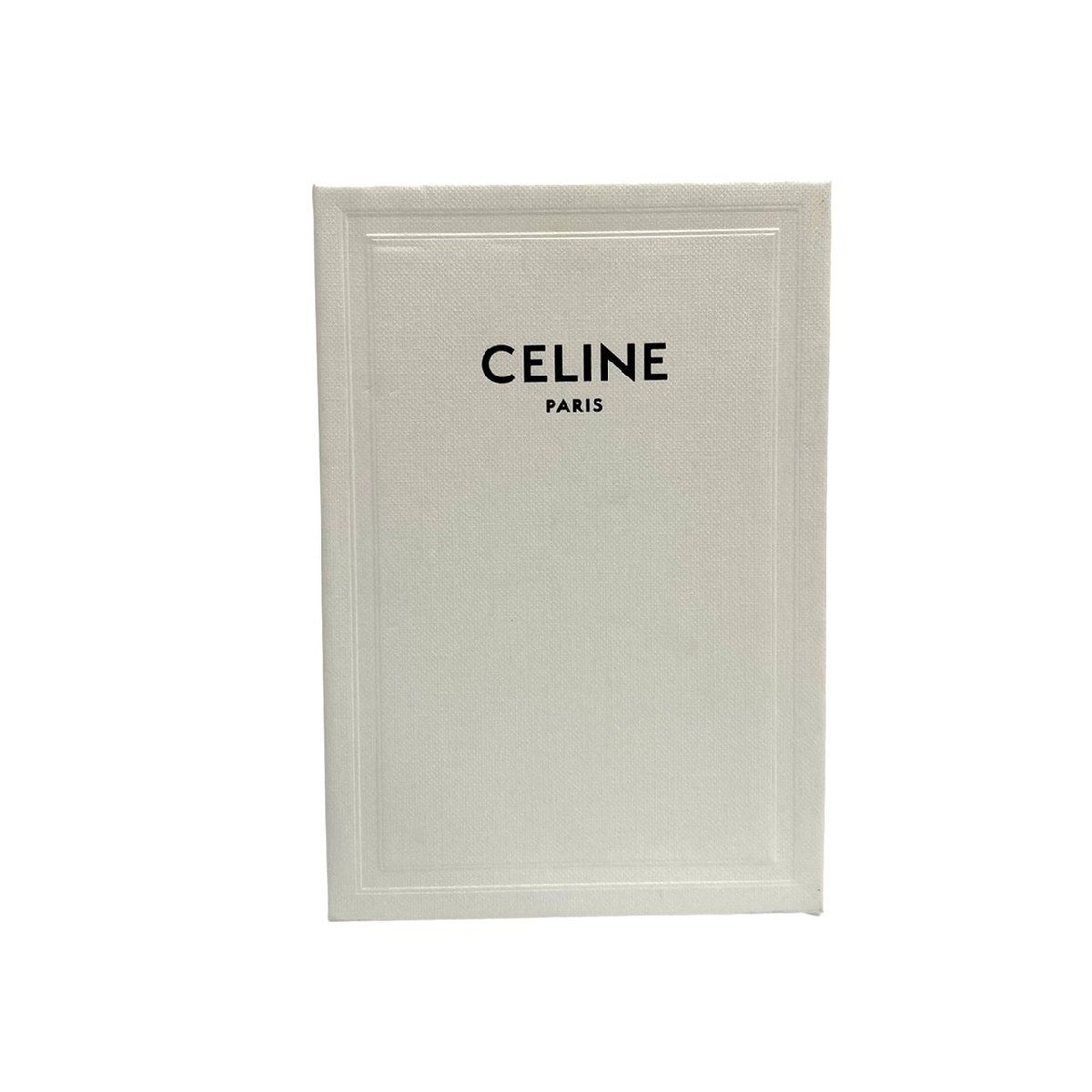 極 美品 箱 袋付 CELINE セリーヌ コンパクト ジップドカードホルダー レザー 本革 カードケース コインケース グレージュ 02954