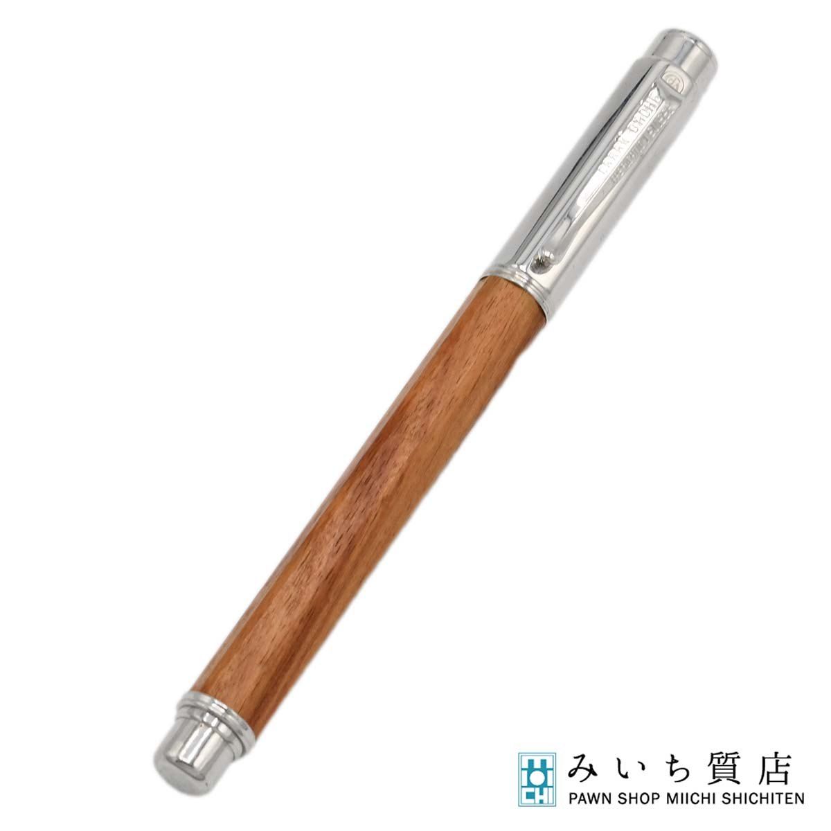 CARAN dACHE カランダッシュ K18 750 万年筆 F ウッド×メタルシルバー 文房具 筆記未 CARAN dACHE カランダッシュ