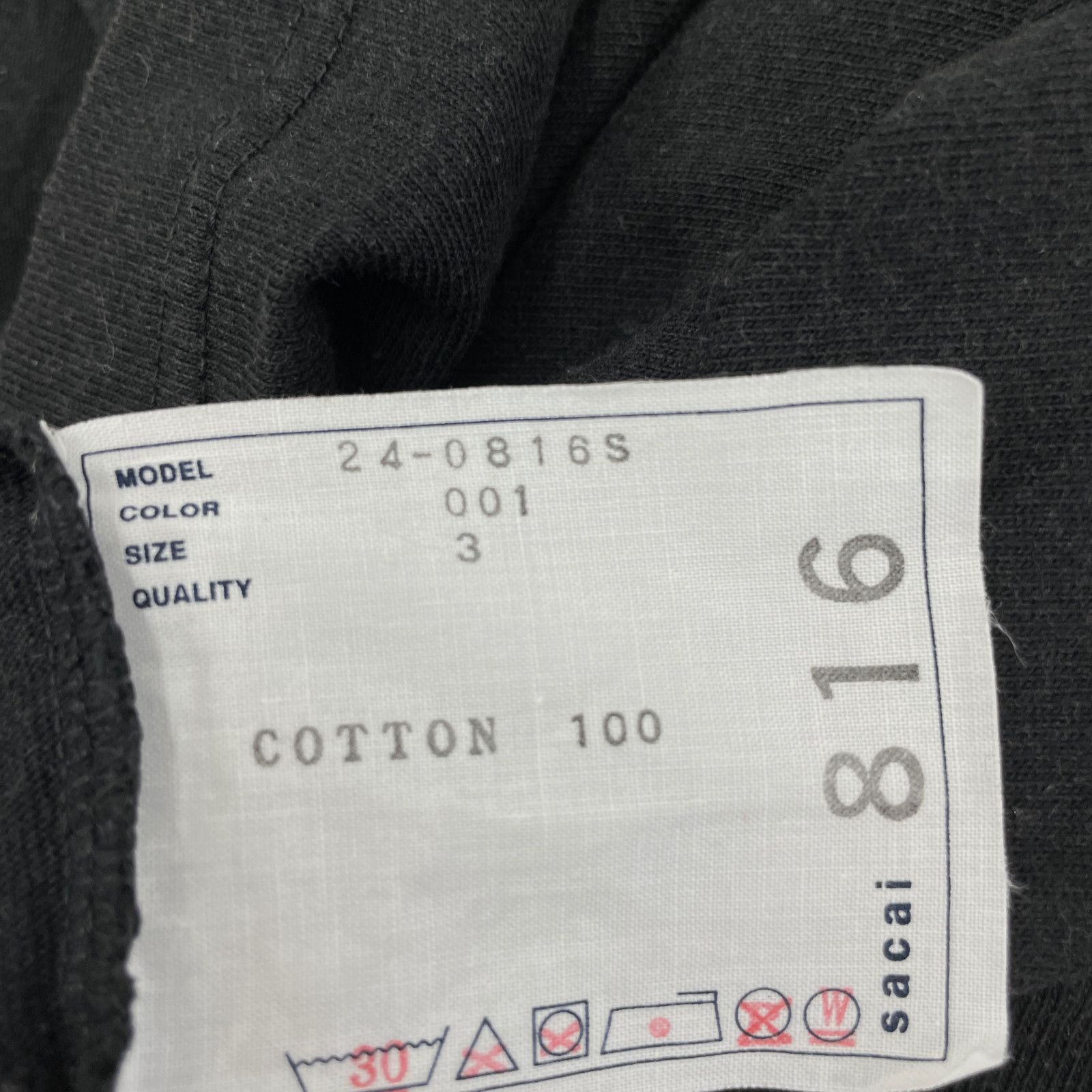 sacai サカイ ×Gonz 24-0816S ﾌﾞﾗｯｸ Gonz ONE LOVE L/S T-shirt 3