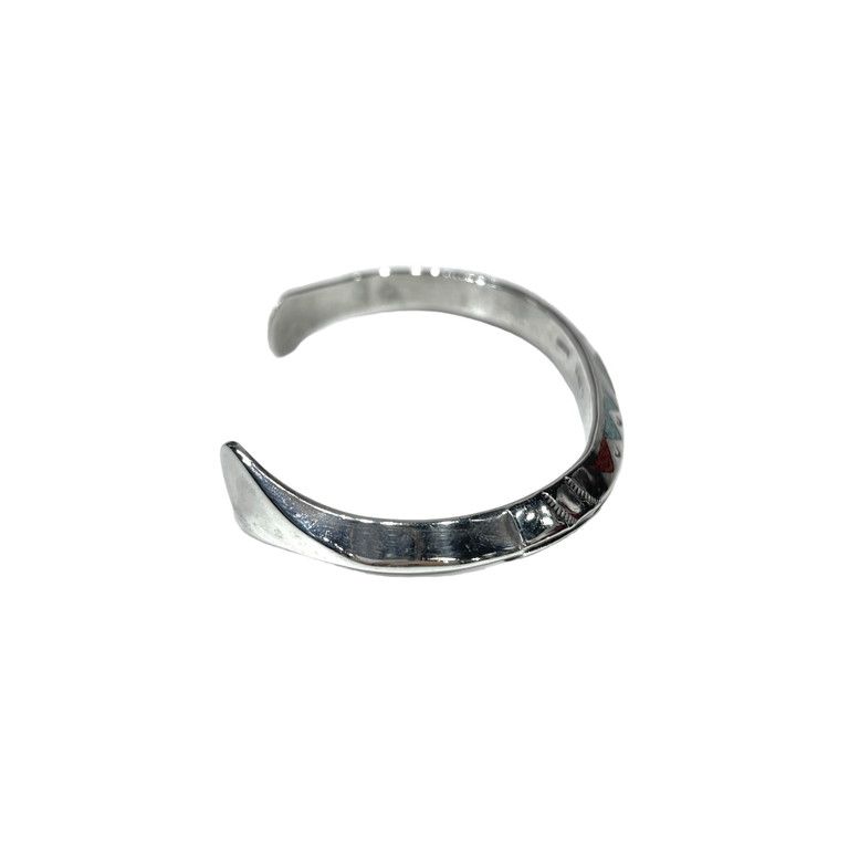 Navajo ナバホ族 Ray B インレイ バングル インディアンジュエリー INDIAN JEWELRY(インディアンジュエリー)】Navajo Tip Inlay