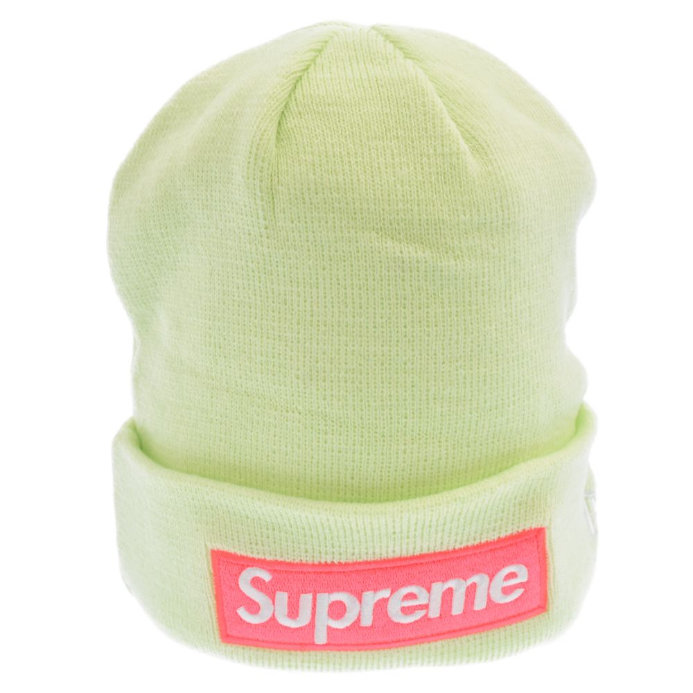 SUPREME (シュプリーム) 17AW×NEWERA Box Logo Beanie Pale Lime ...