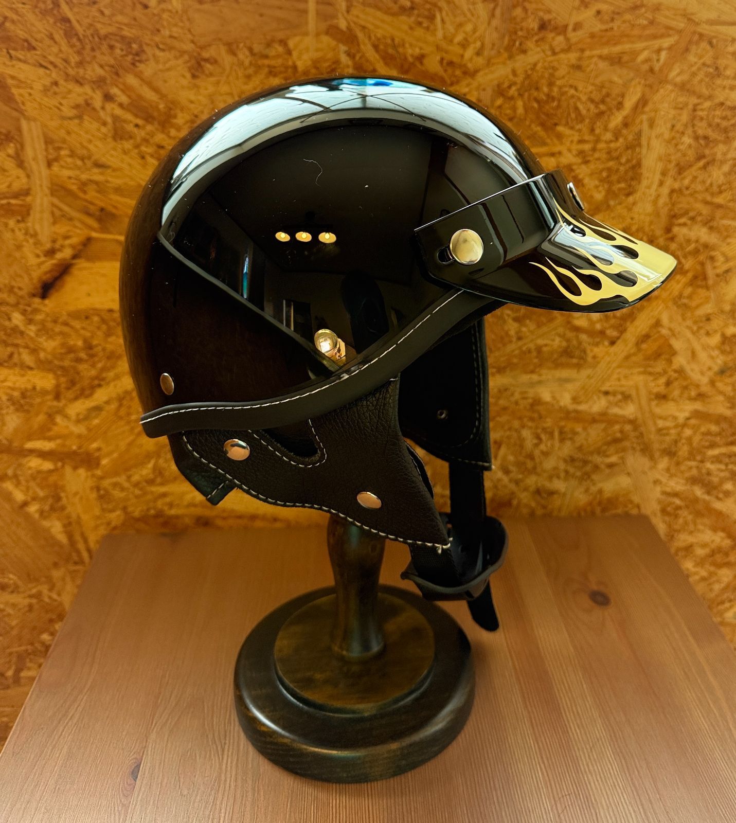 ヘルメット用バイザー ファイヤーパターン レッド ホワイト