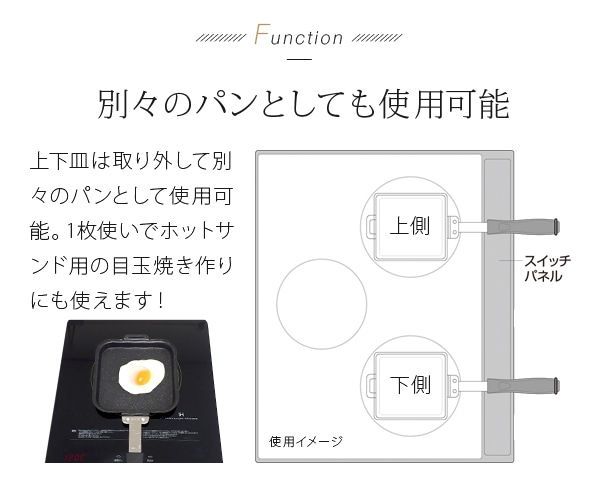 毎日続々入荷 ホットサンドメーカー ホットサンドパン IH対応 直火OK パンケーキ 両面焼き 1枚焼き グリルパン  IHマーブルコートホットサンドパン 送料無料 megjc.gov.jm