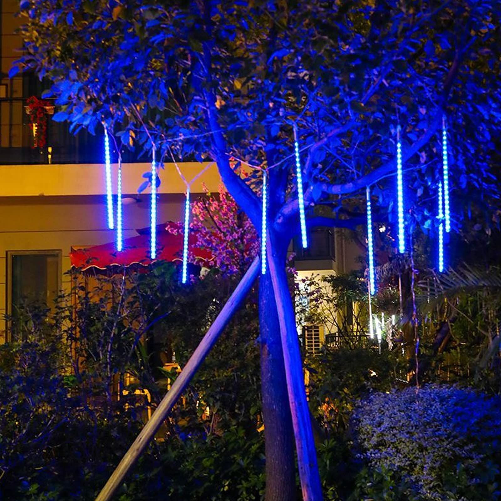 【人気商品】10チューブ360LEDs，LEDガーデンライト屋外用防水ストリングライト流星シャワーライト 流星 ソーラー流星群レインライトイルミネーション30cm クリスマス フォーリングストリン