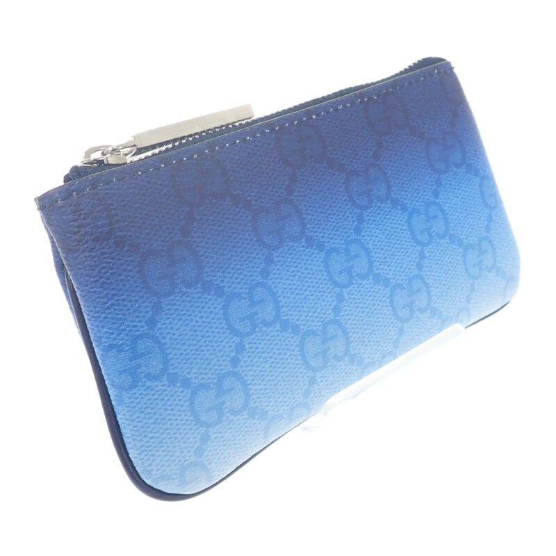 【新品】GUCCI GG キーポーチ ポーチ GGエンブレム〕キーポーチブルー＆アイボリー デニム | GUCCI公式