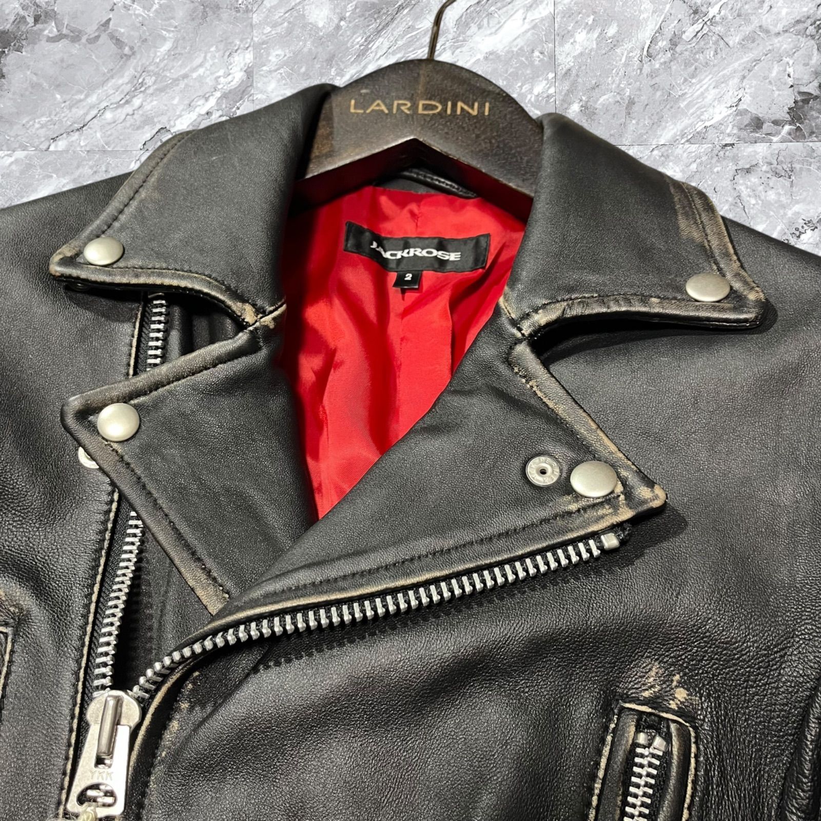 JACKROSE ジャックローズ ダブルライダースジャケット レザー 本革 羊