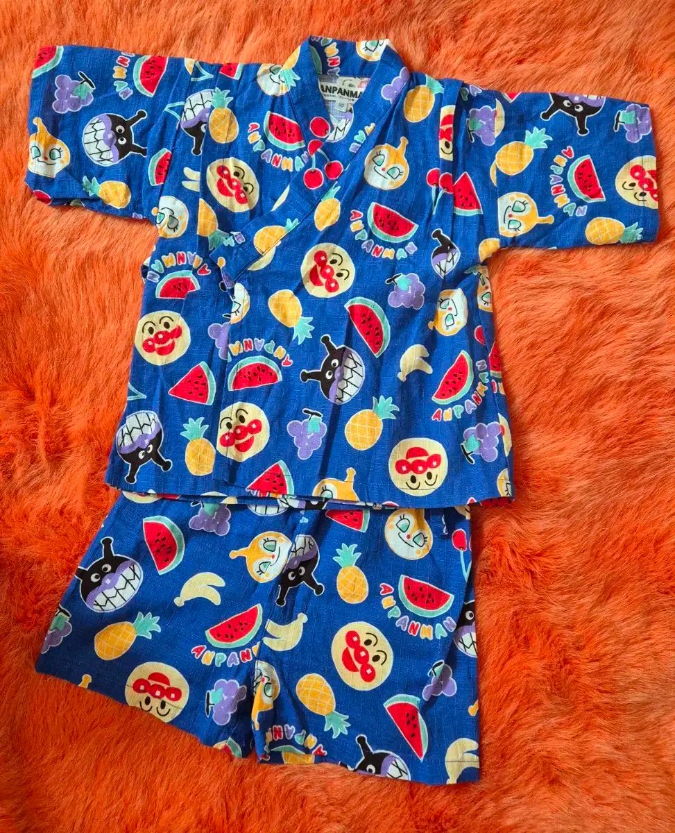 ANPANMAN アンパンマン フルーティー 浴衣 甚平 上下セット セットアップ キッズ 90