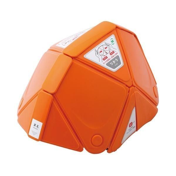 代引不可/（まとめ）ミドリ安全 折りたたみヘルメットTSC-10フラットメット〔×5セット〕/代引不可 まとめ）ミドリ安全 フラットメット TSC-10 オレンジ（×3セット