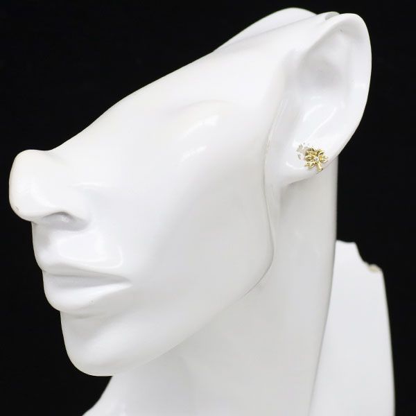 美品❤︎スタージュエリー　K18 YG　ダイヤモンド◾️カジュマル　ピアス スタージュエリー K18YG ダイヤモンド ピアス 0.02ct ガジュマル