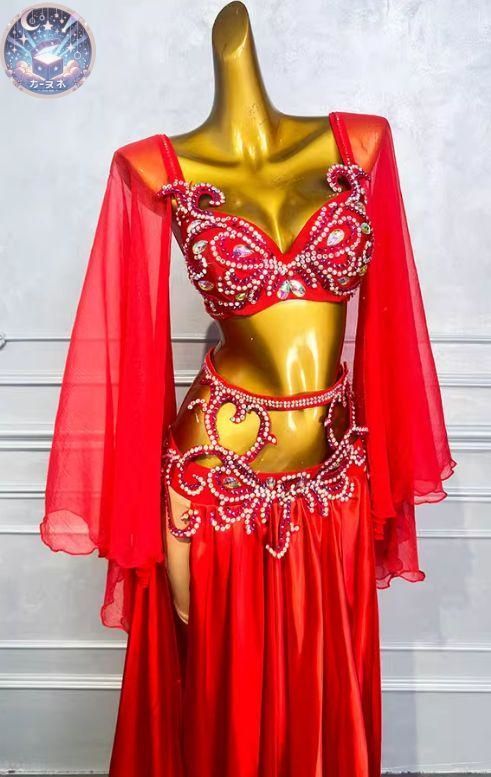 ブラベルトスカートセット レッド