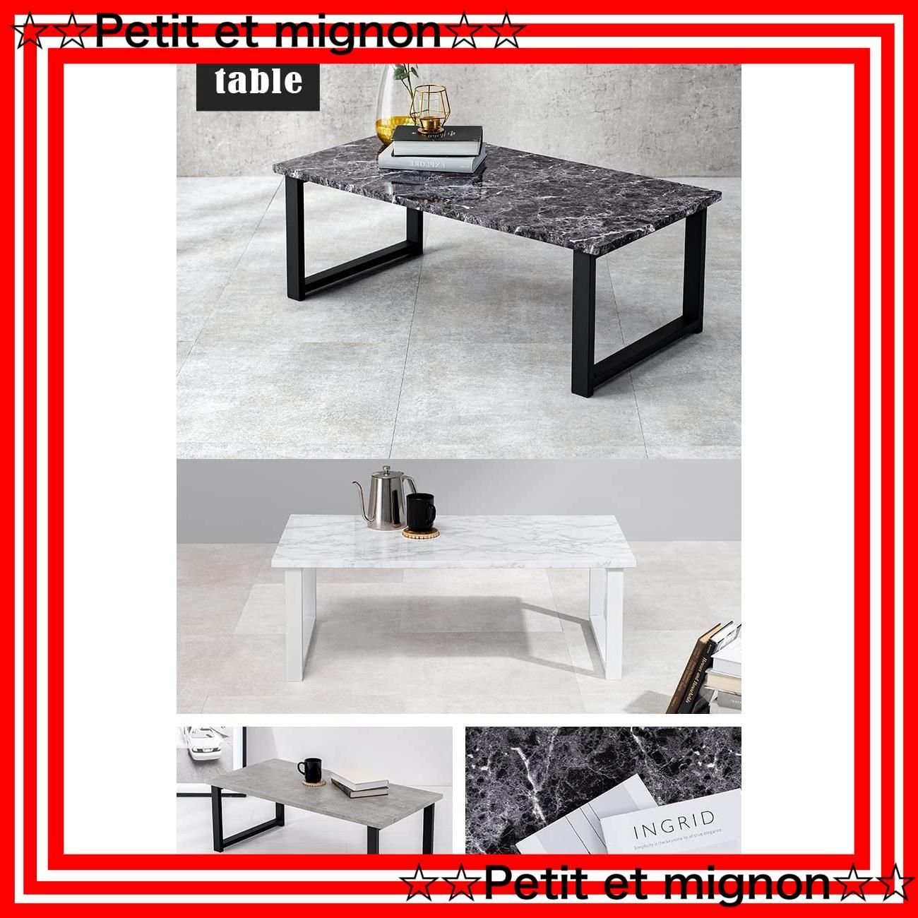 大理石調スチール脚 ローテーブル シックモダン 【公式通販】