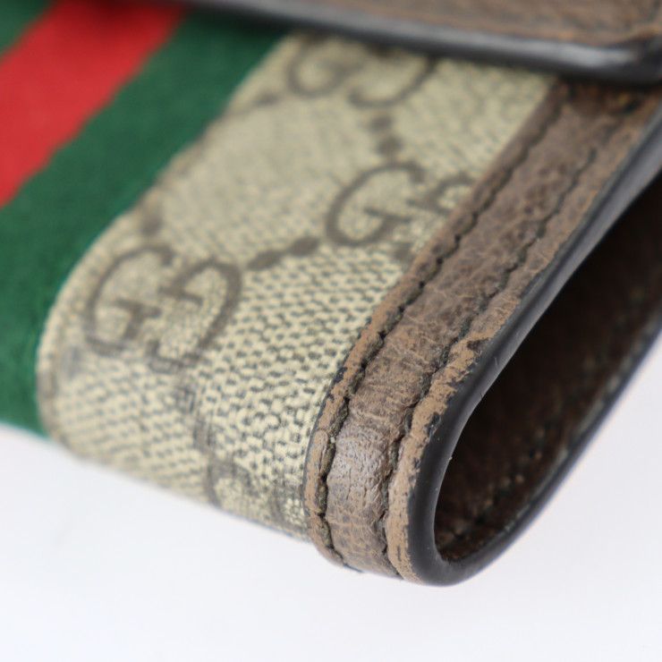 GUCCI グッチ 二つ折り財布 523173 GGスプリームキャンバス レザー