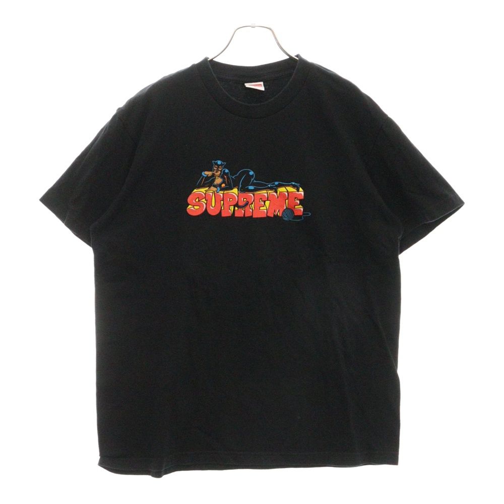 SUPREME (シュプリーム) 22AW Catwoman Tee キャットウーマン プリント 半袖Tシャツ カットソー ブラック
