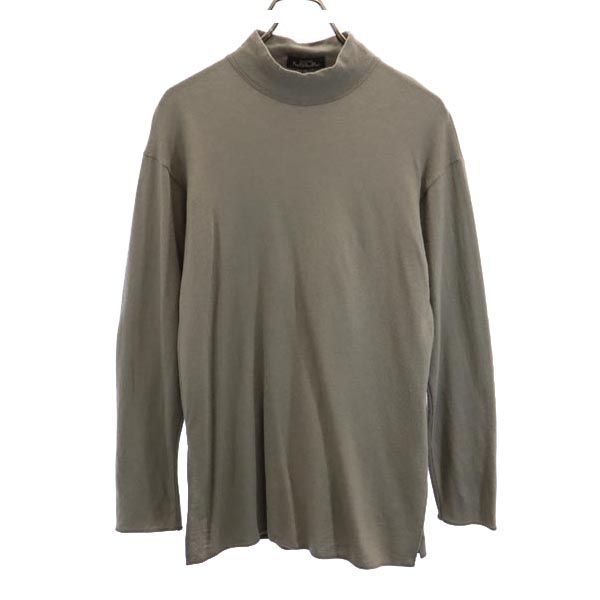イッセイミヤケ 日本製 ウールブレンド 長袖 Tシャツ M グレー系 ISSEY 