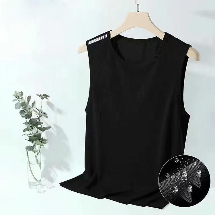 2枚セット タンクトップ メンズ ノースリーブ 接触冷感 トップス インナー 男性 袖なし tシャツ ドライ メッシュ ストレッチ 吸汗 速乾 シンプル 伸縮性 ランニング シャツ スポーツウエア ジ goudoudou8803