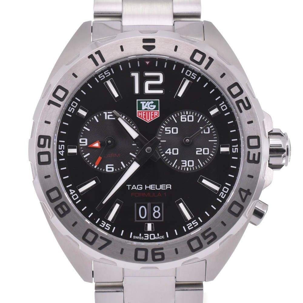 タグホイヤー TAG HEUER WAZ111A.BA0875 フォーミュラ1 アラーム グランドデイト クォーツ メンズ 箱 保証書付き L 142947
