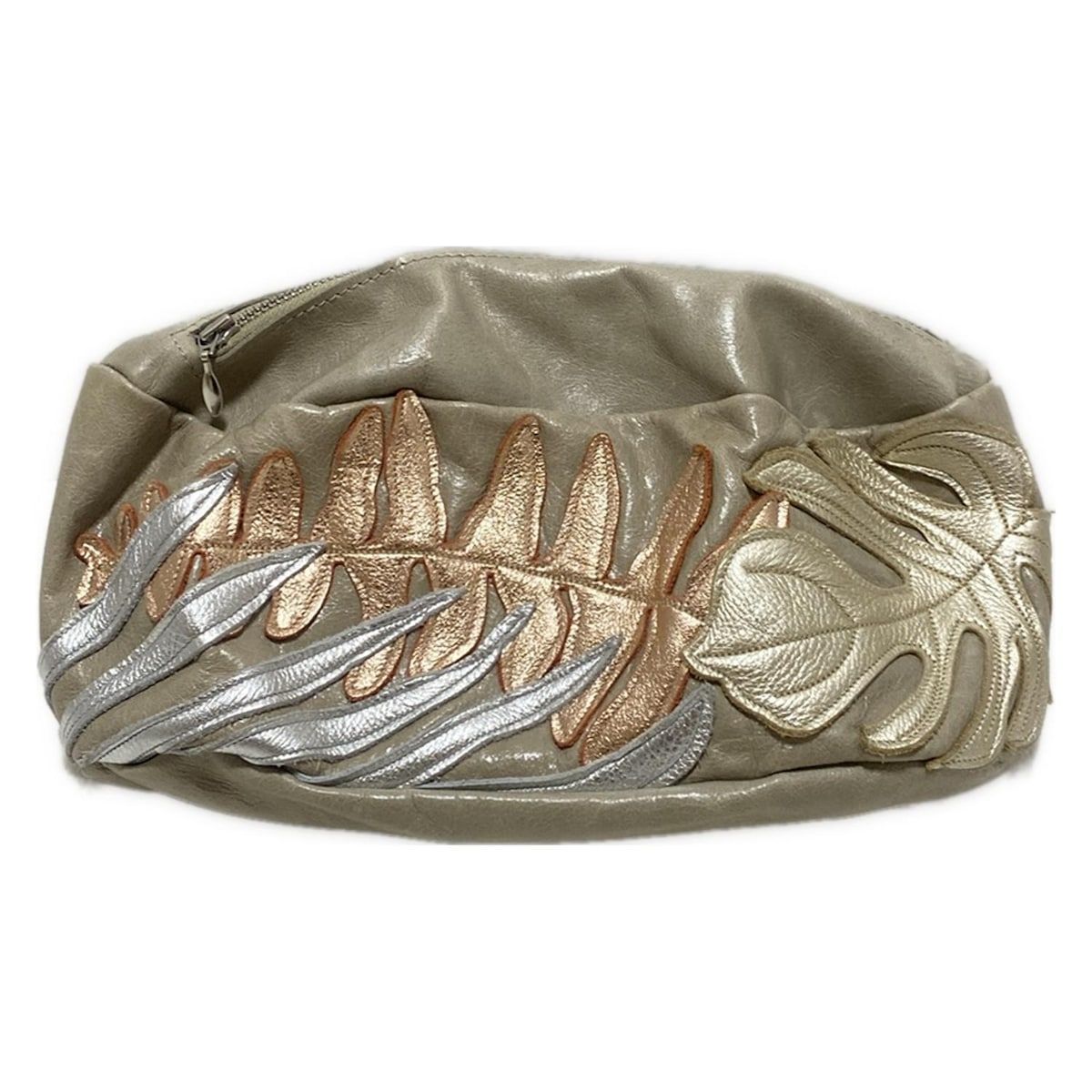 Susannah Hunter スザンナハンター ウエストポーチ - グレーベージュ×ピンクゴールド×マルチ レザー