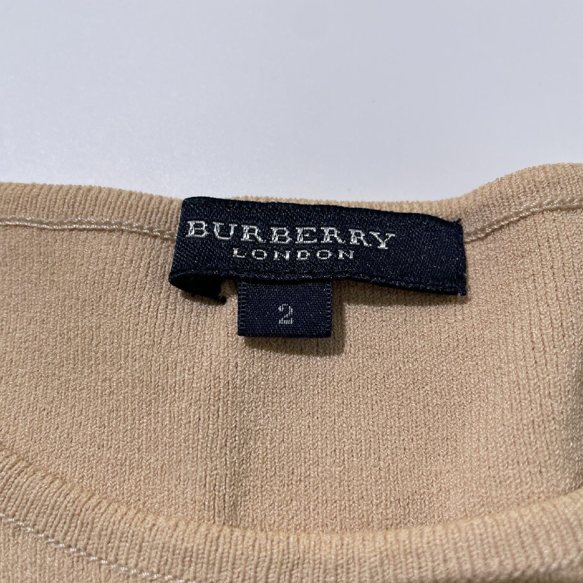 BURBERRY バーバリー 半袖カットソー トップス ボーダー ベージュ系