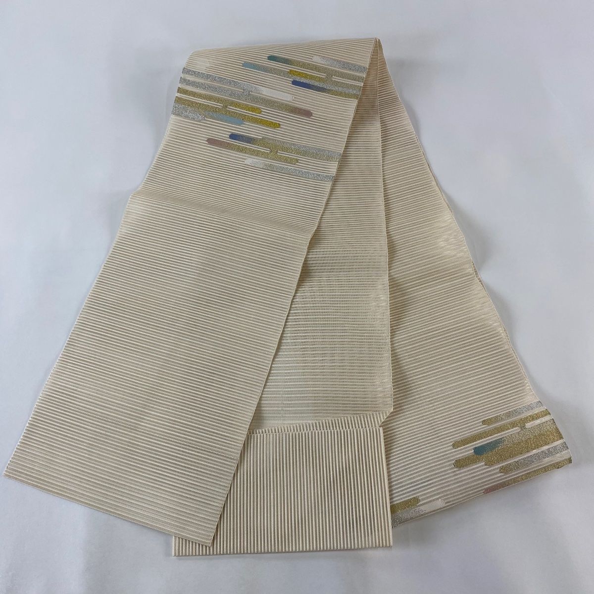 名古屋帯 美品 秀品 夏帯 絽 八寸名古屋帯 松葉仕立て トンネル