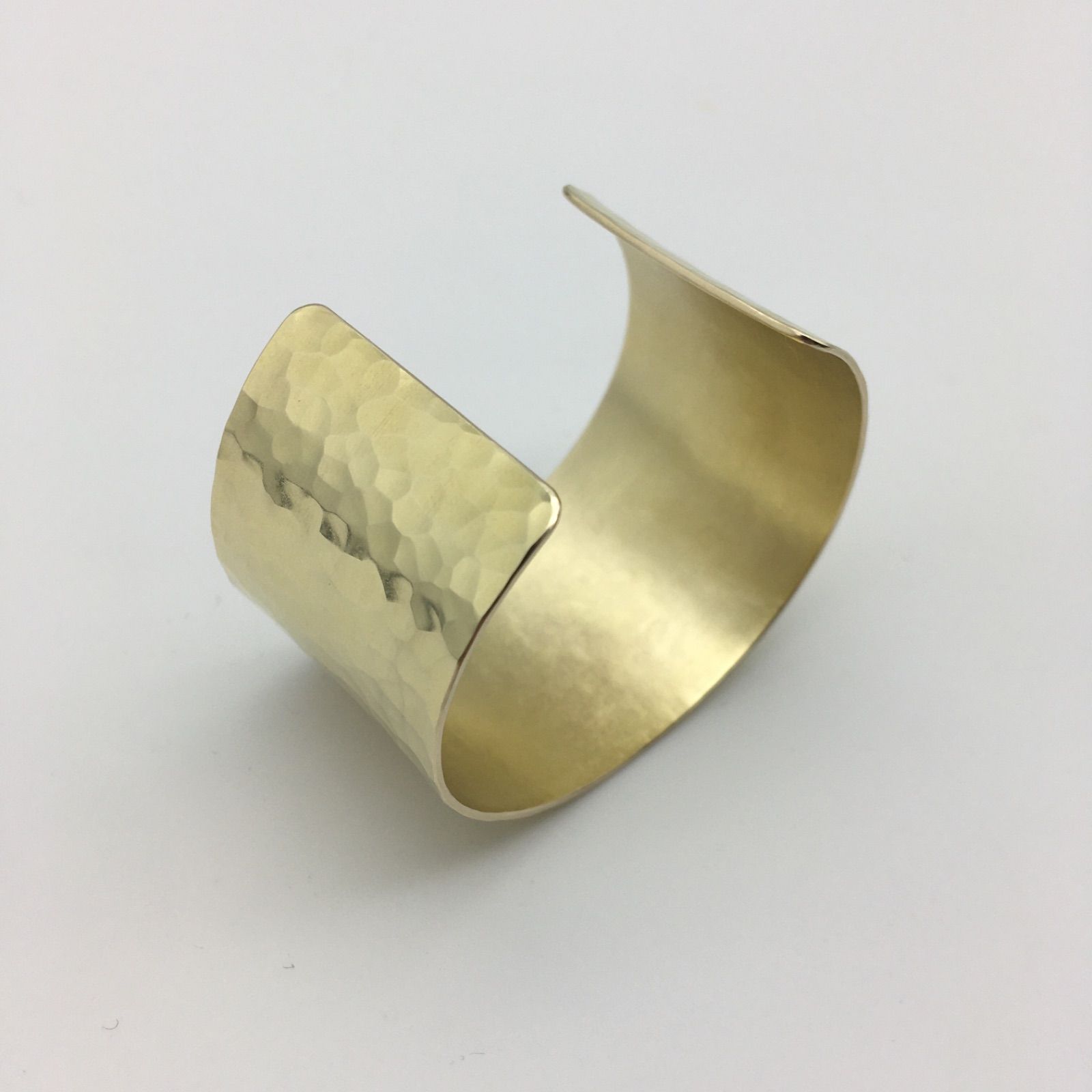 真鍮バングル iichi WEAR*brass ［Brass］ 真鍮×槌目×バングル ワイド 