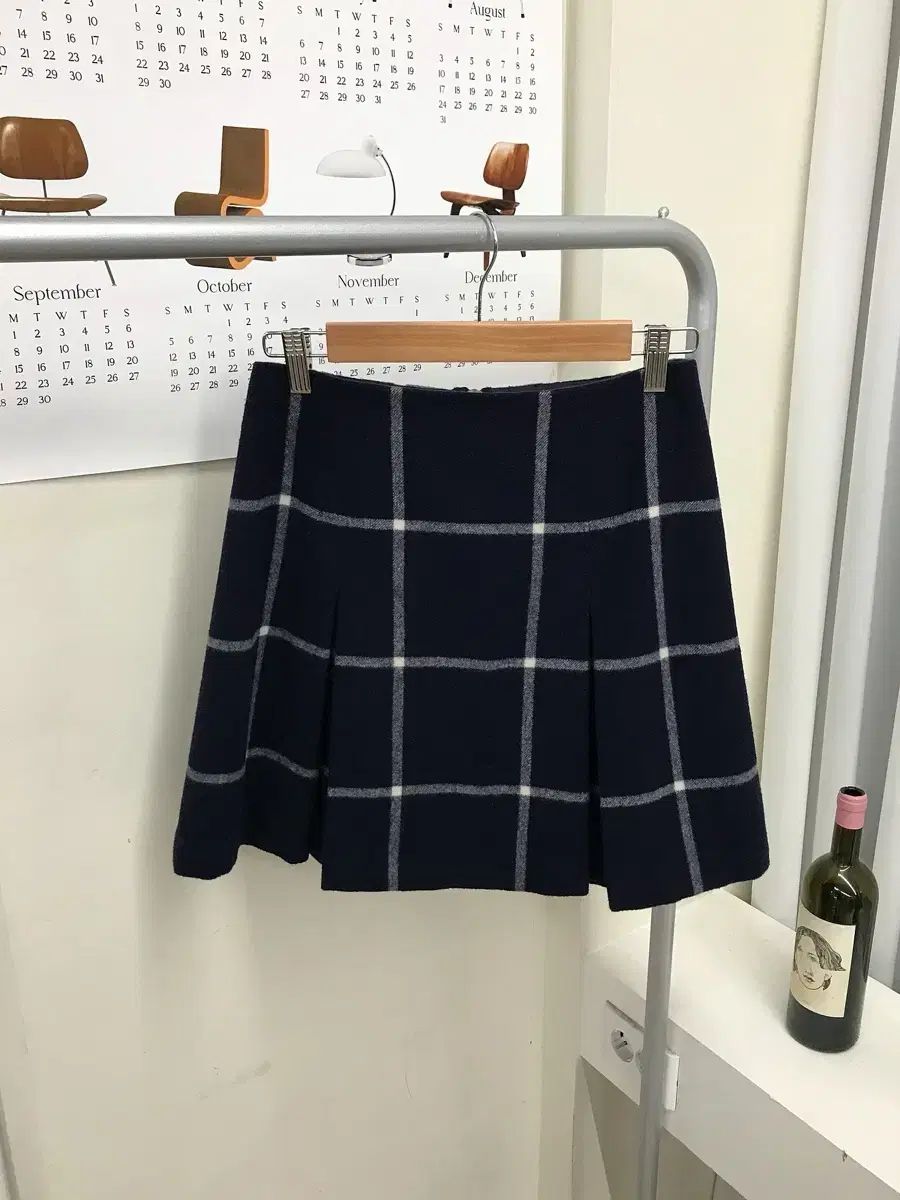 バーバリー ウール プリーツ ミニ スカート