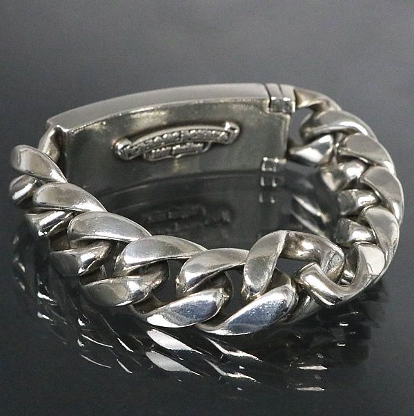 銀座店クロムハーツフローラルクロス IDブレス11リンク 1Pダイヤ 87091