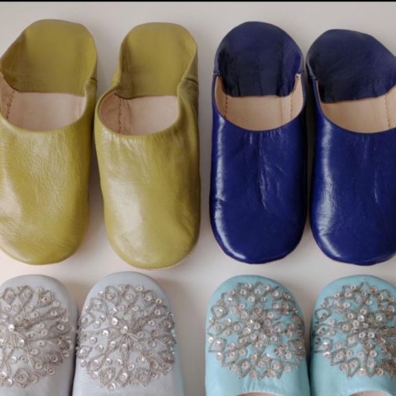 訳ありセット バブーシュ 4足セット 紺 カーキ