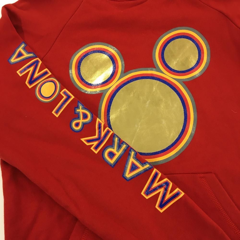 MARK&amp;LONA - 【美品】マークアンドロナ×Disney パーカー レッド×ゴールド ミッキー  レディース S ゴルフウェア MARK＆LONA MARK&LONA - 【美品】マークアンドロナ×Disney パーカー レッド