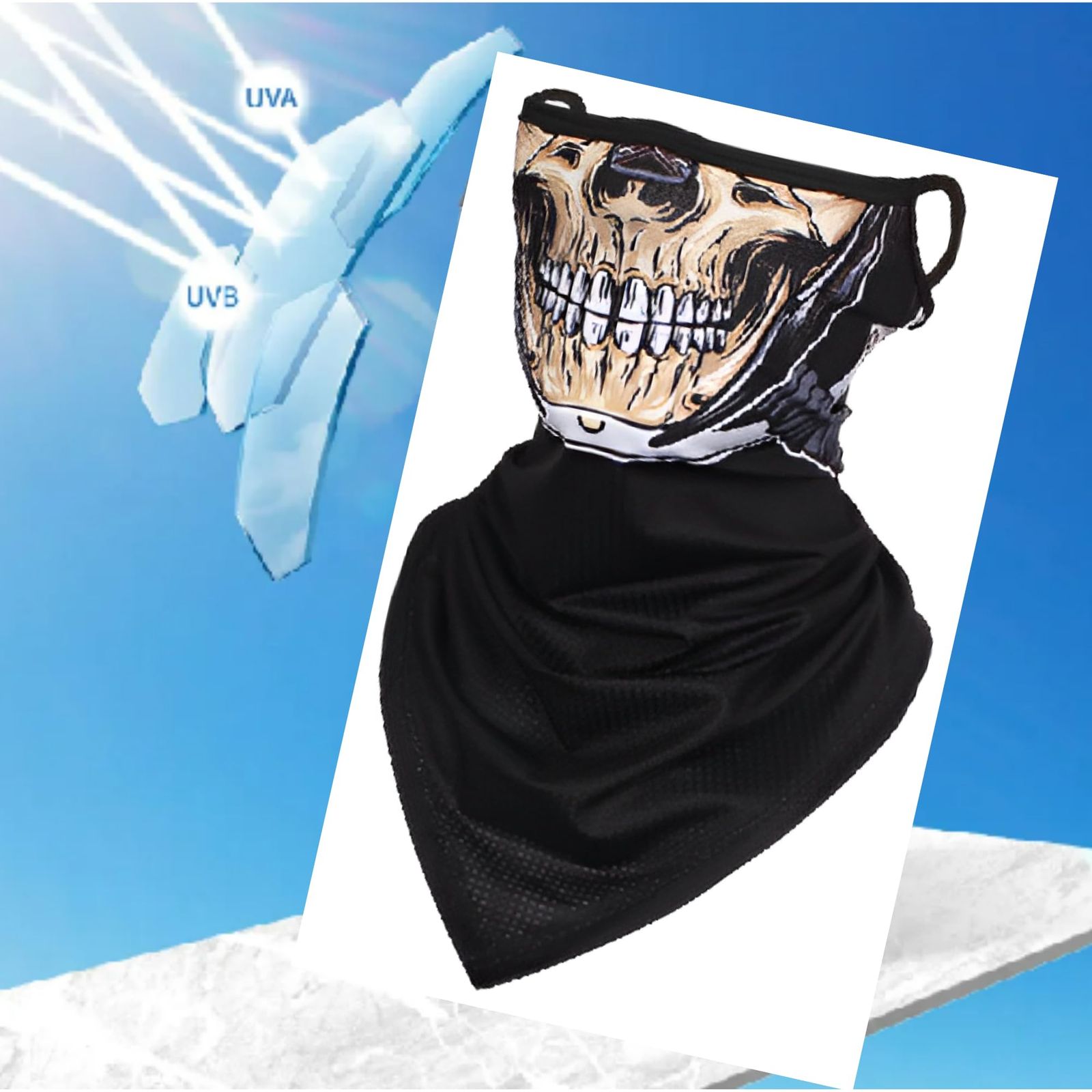 Sunday Skull Club] バイクフェイスマスクネックカバー ゲイター