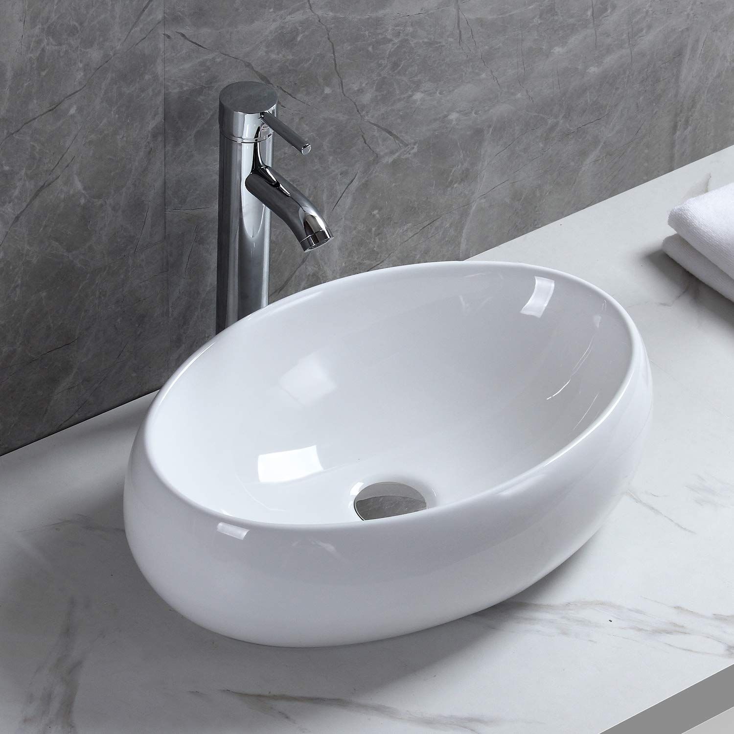 ur おしゃれ 洗面ボール 洗面ボウル 洗面ボール 手洗い鉢 洗面台 洗面鉢 手洗い器 洗面器 手洗器 小型洗面所 浴室洗面台用 陶器製 楕円形