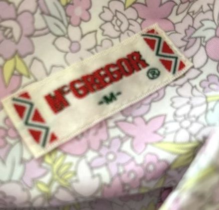 McGREGOR マックレガー レディース レギュラーカラーシャツ ７分袖 リバティ風 フラワープリント 花柄 ピンク McGREGOR マックレガー レディース シャツ 花柄 7分袖