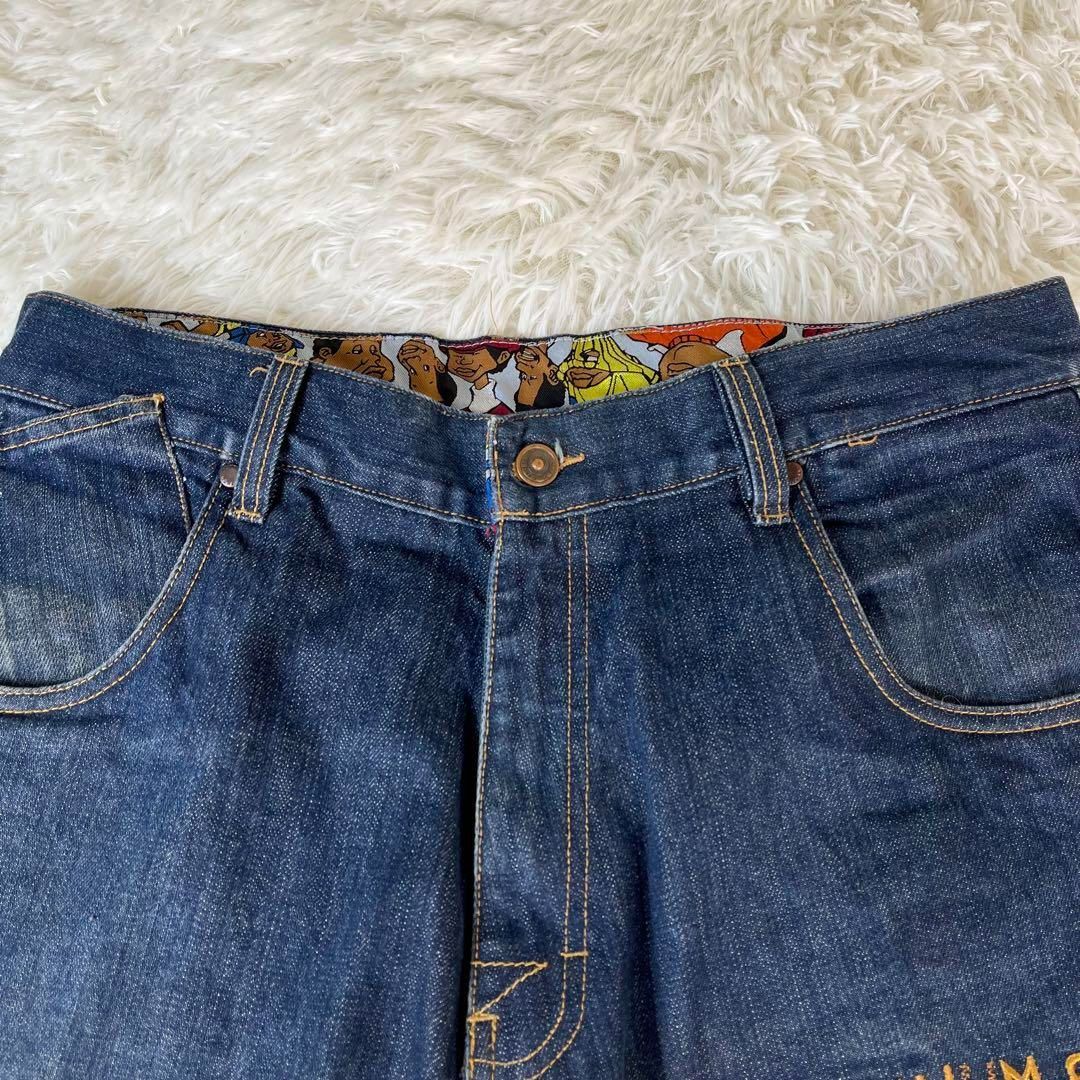 PLATINUM FUBU デニム ハーフパンツ 刺繍ロゴ 37980 PLATINUM FUBU デニム ハーフパンツ 刺繍 XL W36 美品 - メルカリ