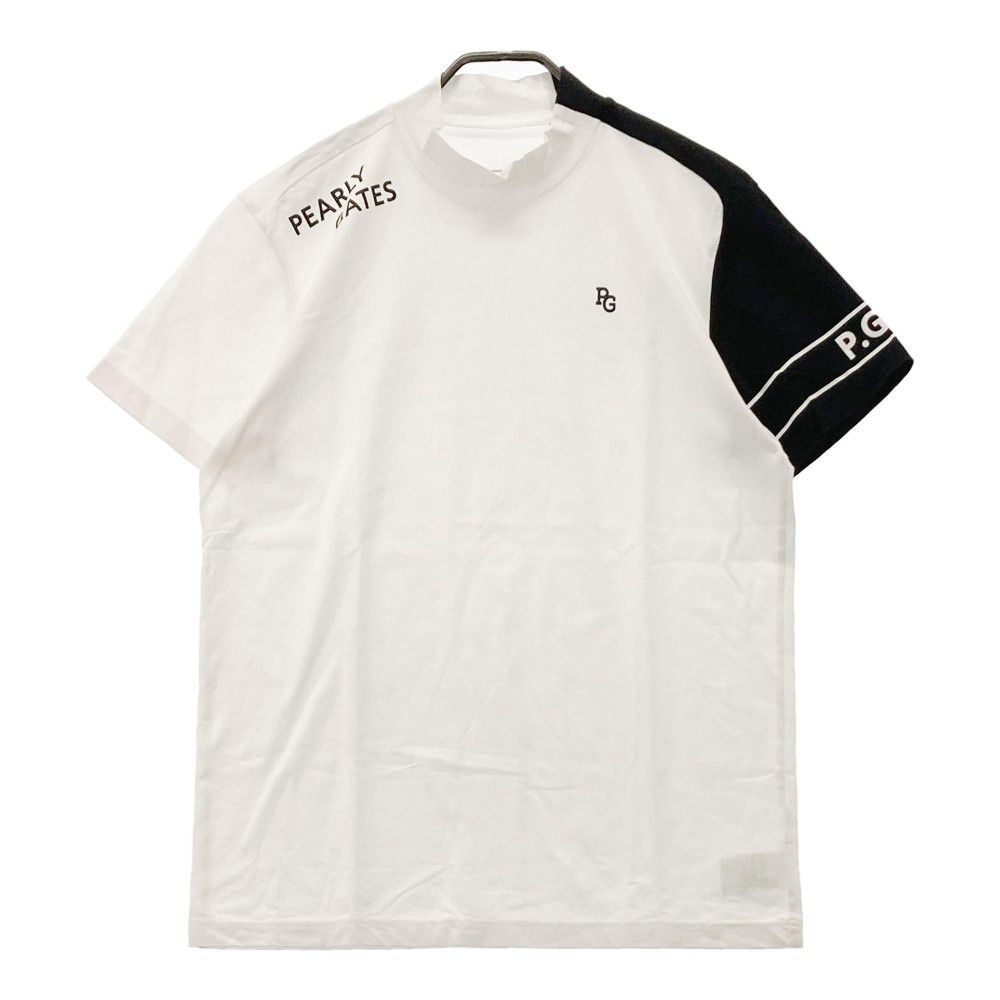 サイズ 6 PEARLY GATES パーリーゲイツ 2025年モデル ハイネック 半袖 Tシャツ ホワイト系 240101084342 ゴルフウェア メンズ ストスト