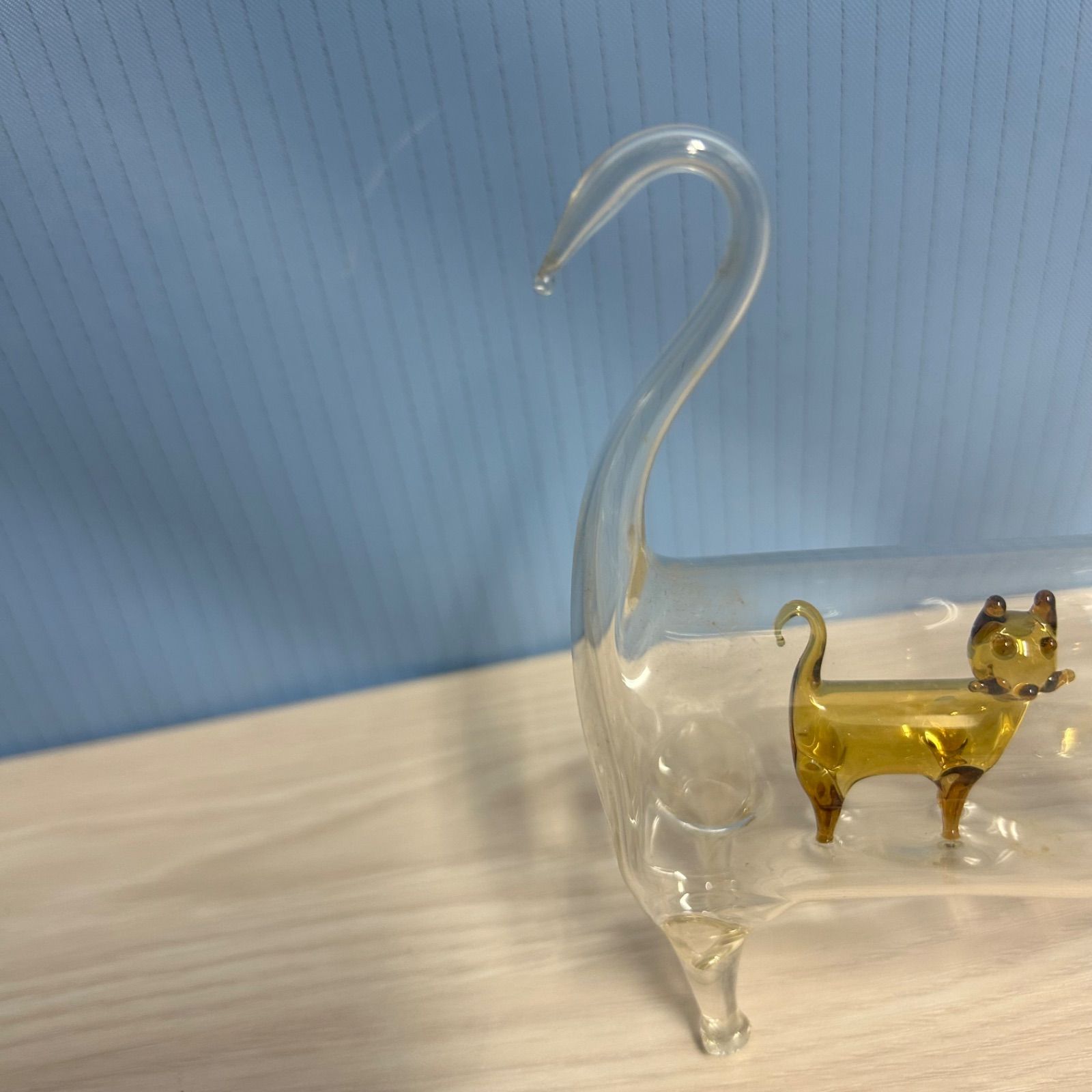 置物 オブジェ猫 ネコ ねこ ガラス細工 猫の中に猫 - メルカリ