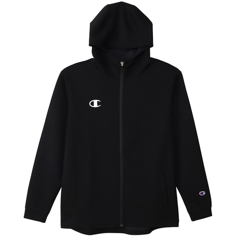 champion(チャンピオン) ZIP HOODED SWEAT マルチSP スウェット パーカー (c3vs110-090)、ブラック