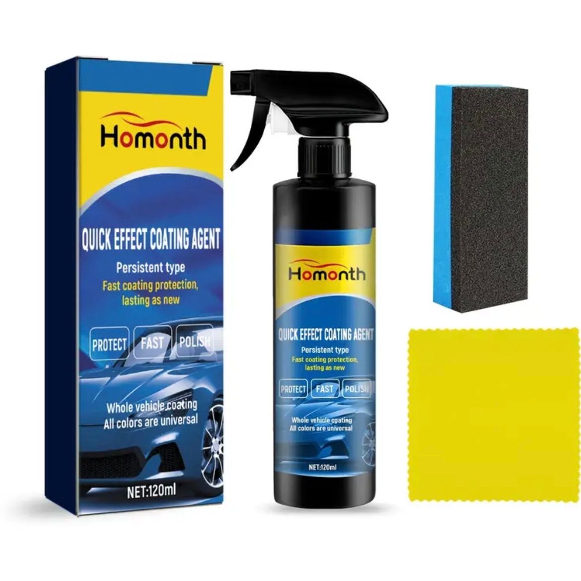 車用コーティング剤 クイックコーティングスプレー 120ml 自動車用コーティング剤 カースクラッチ修復 車用撥水コーティングスプレ 表面を明るくする 全車適用 自動車用コーテ 撥水防汚耐刮 洗車用品車用 クイックコーティングスプレー 劣化防止