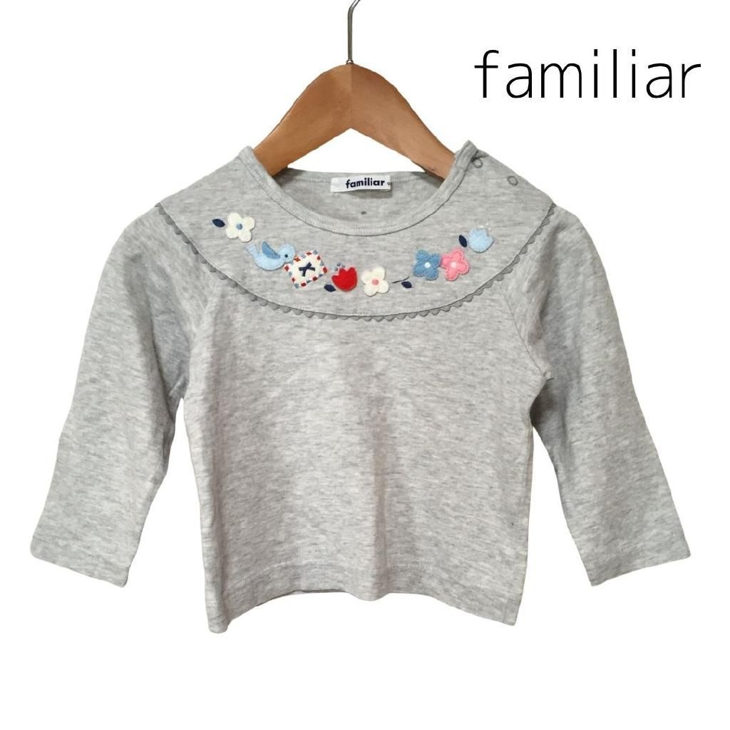 familiar カットソー 90cm カットソー 長袖Tシャツ ファミリア