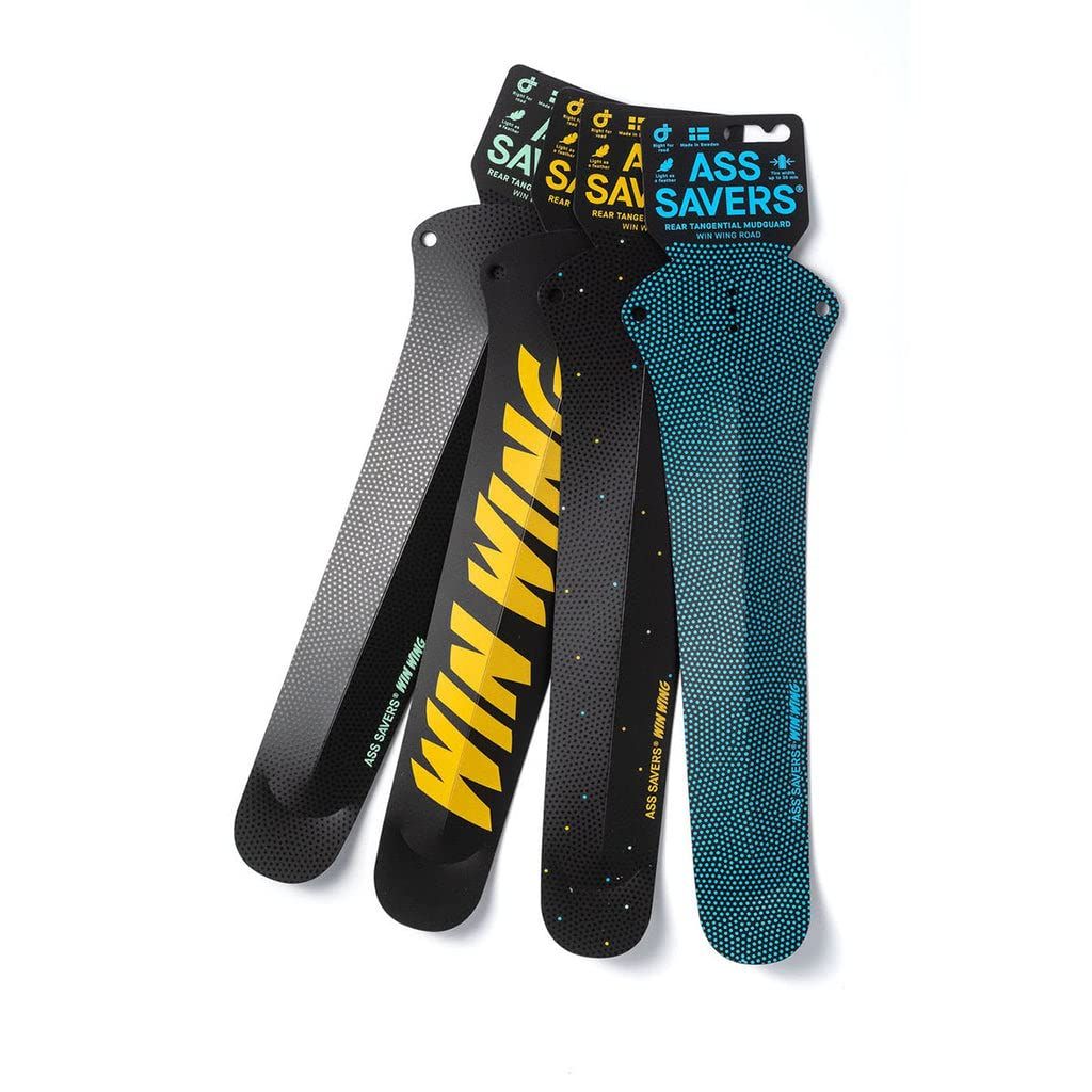 Ass Savers - Win Wing Road - ロードバイク用リアマッドガード タイヤ幅38mmまで 超軽量 クリップオン 取り付けと取り外しが簡単 安全な取り付け 持続 なスウェーデンデザイン ブラックドット