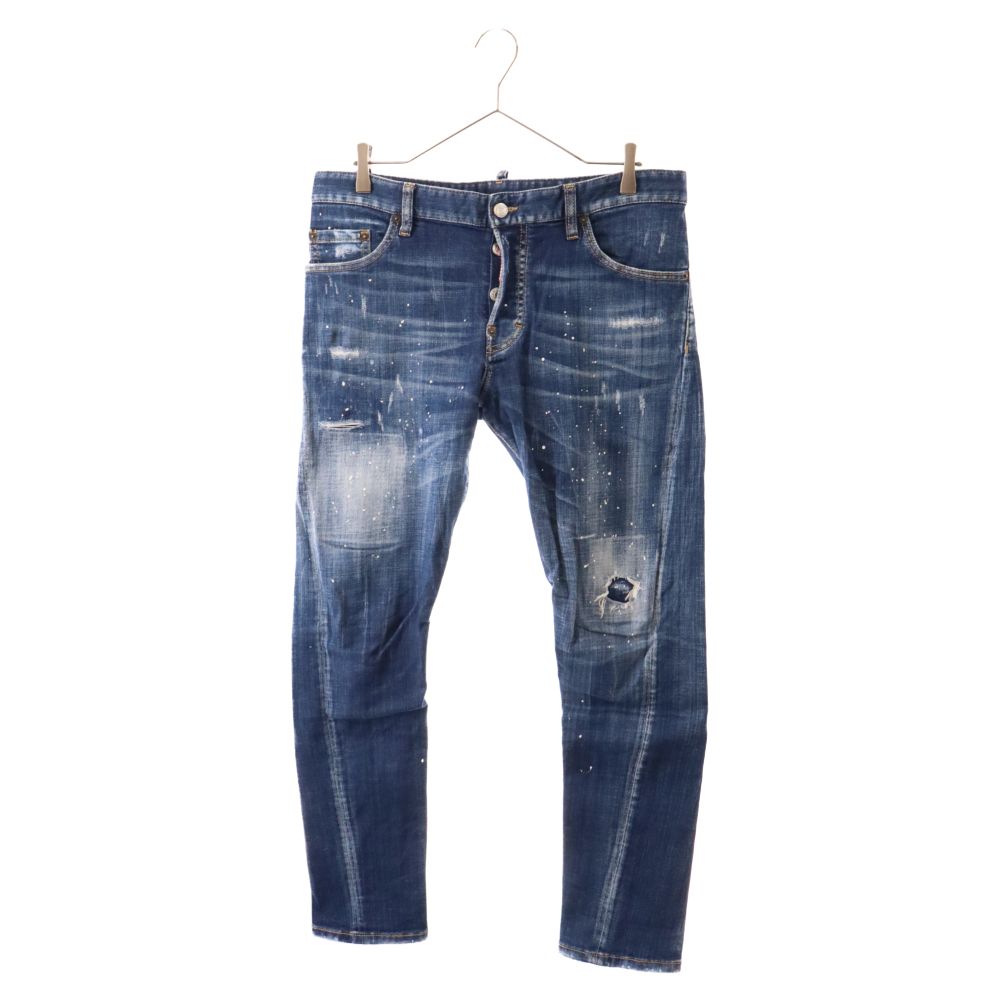 DSQUARED2 (ディースクエアード) UNDER PATCH WASH セクシーツイストジーンズ デニムパンツ インディゴ S74LB0596