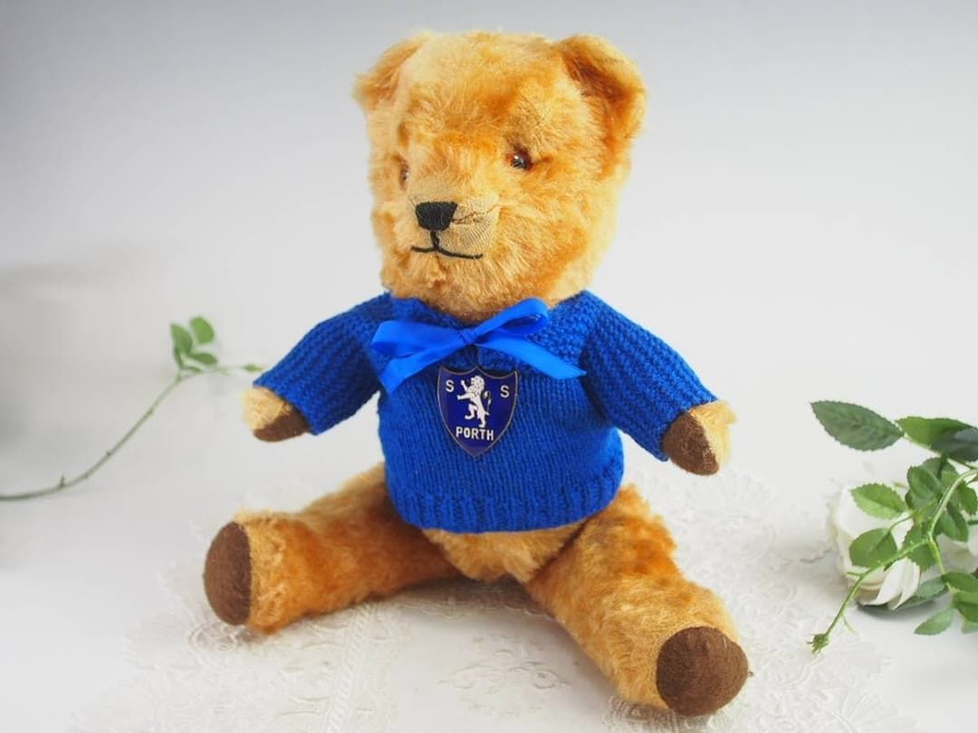 アンティーク　イギリス　アンティークベア チャドバレー社小首をかしげたテディベア イギリスアンティーク雑貨