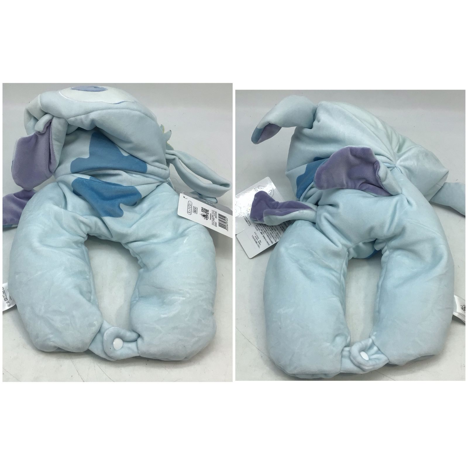 10064 【未使用】スティッチ ネックピロー 2WAY クッション タグ付き