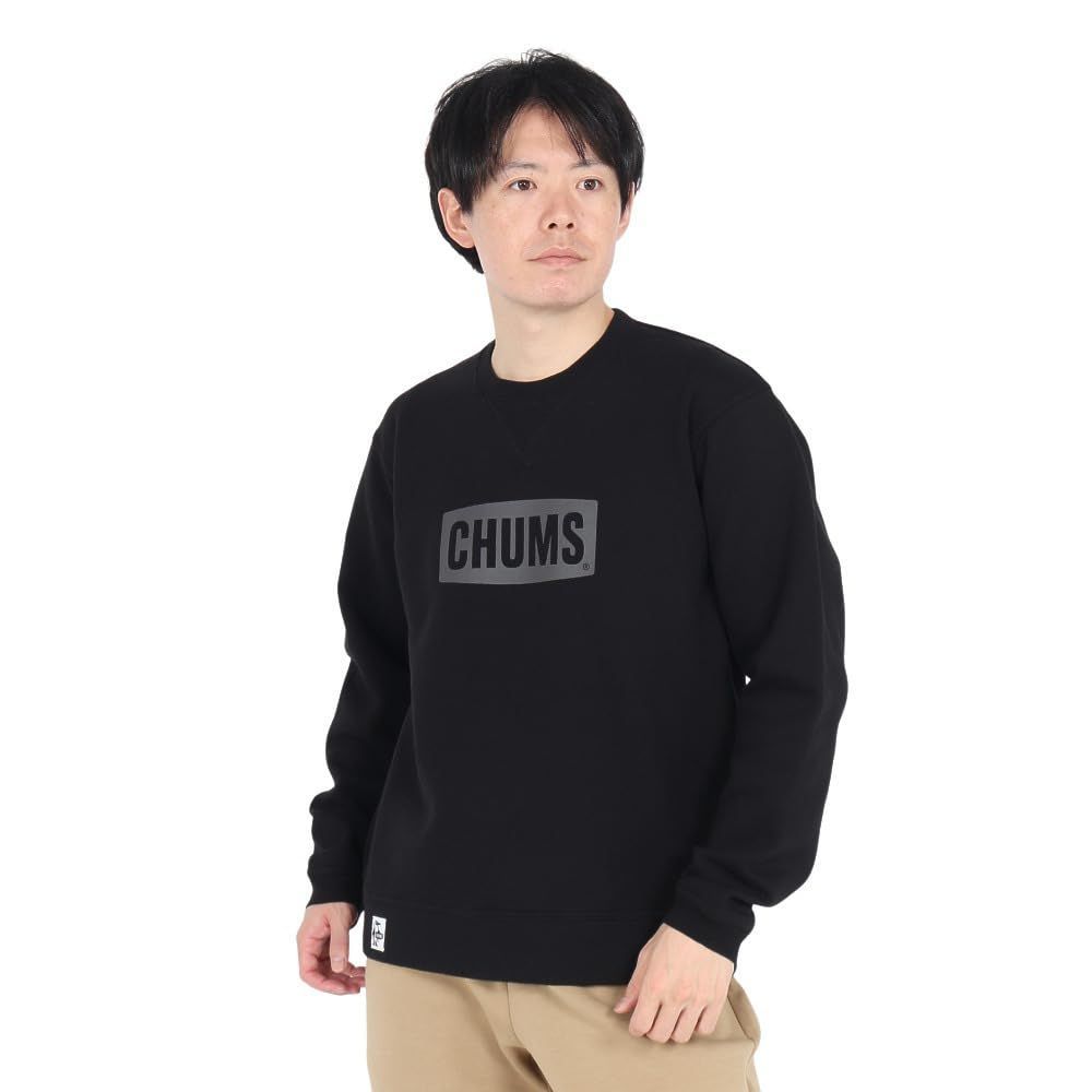 Size L_Color Black×Charcoal チャムス トレーナー Logo Crew Top メンズ Black×Charcoal