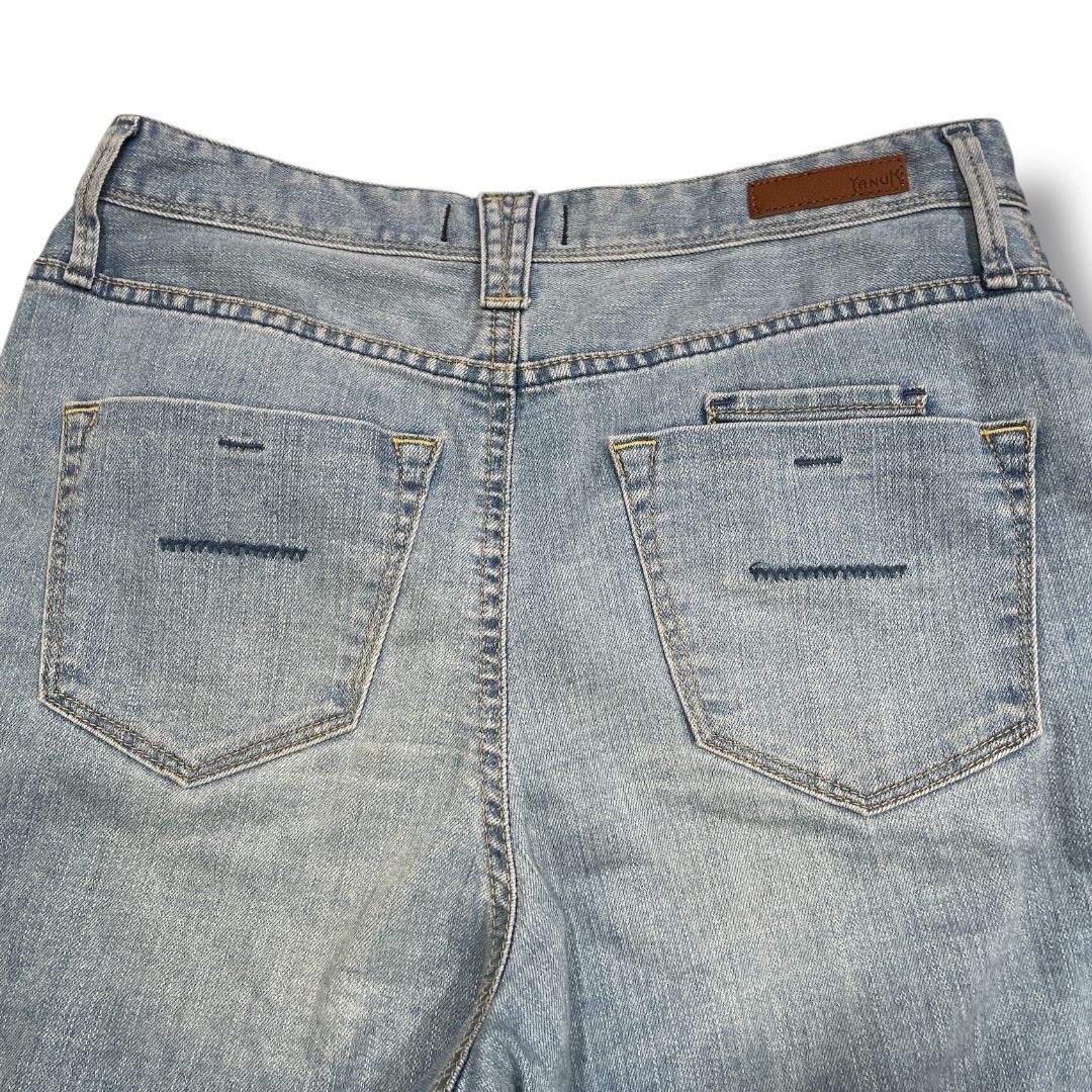 美品 YANUK ヤヌーク ワイド LYDIA デニム ストレッチ 25 YANUK SALEセール10%OFF 裾上げ無料 ヤヌーク LYDIA リディア