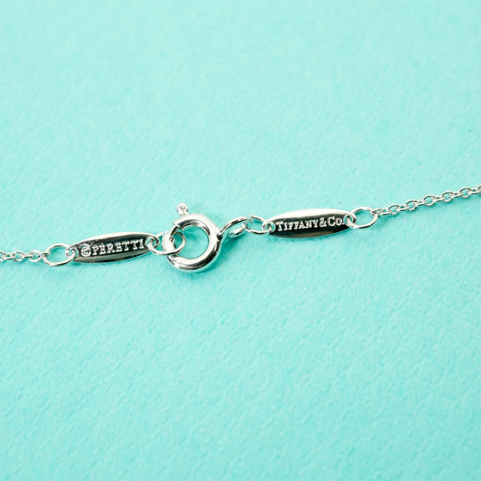 美品0.05ct ティファニー バイザヤード ダイヤ ネックレス/24-3936  