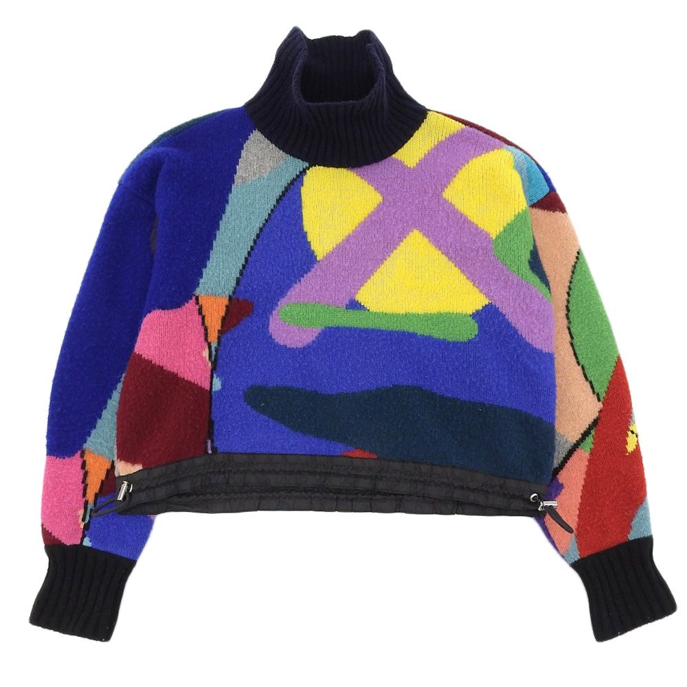 21AW SACAI KAWS サカイ カウズ Jaqcuard Knit Pullover ニット セーター 21-05688 サイズ2 マルチ レディース 古着