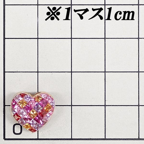 サファイア ペンダントトップ K18ピンクゴールド ハート ミステリー  