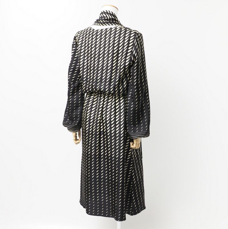 GUCCI グッチ ワンピース サイズ42 170 92Y スカーフ付 プリント カシュクール ワンピース イタリア製 20250906 RA1043