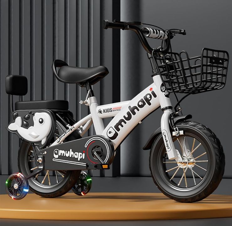 子供用自転車 0-5歳 18インチ ジュニア用自転車 高さ調節可能で