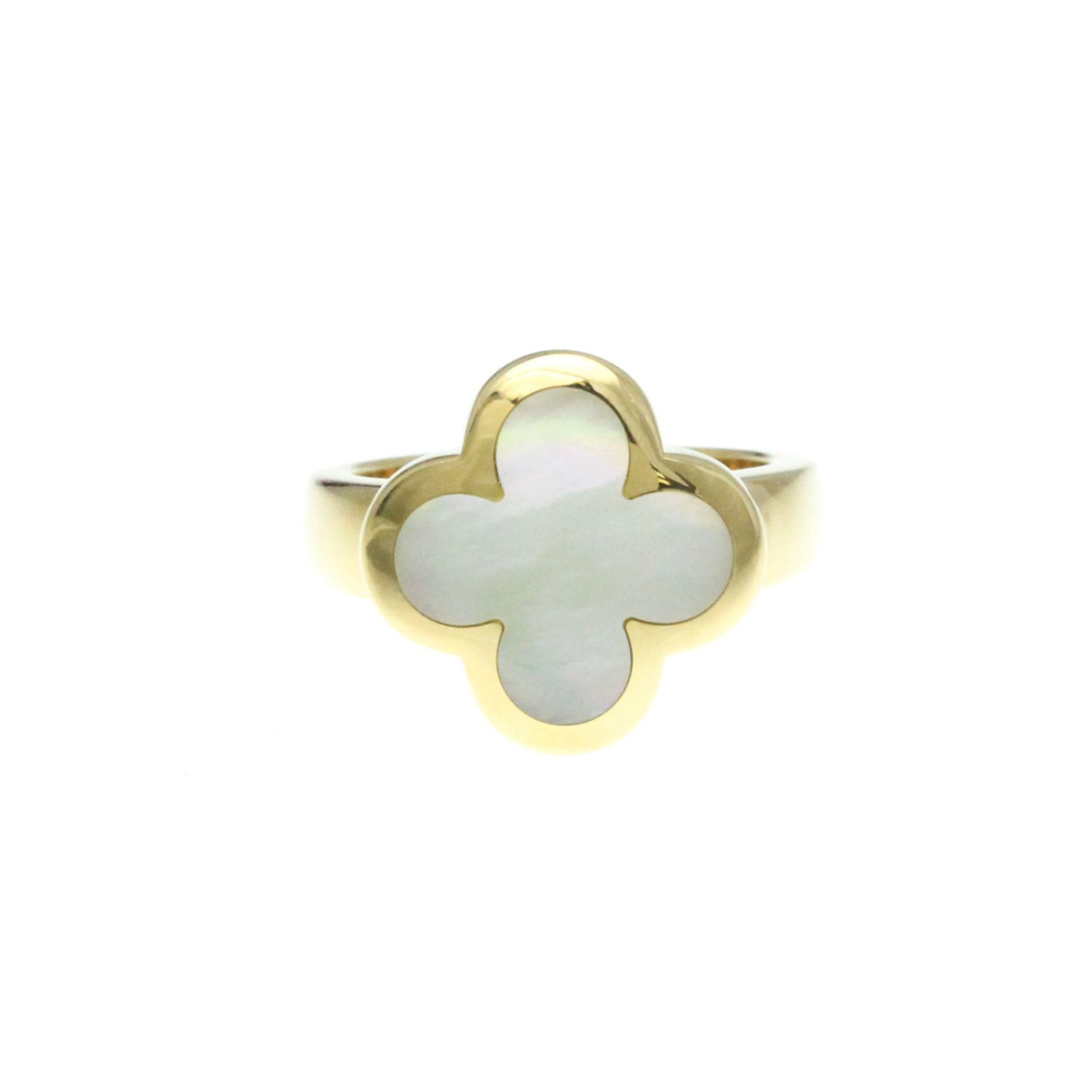 ヴァン クリーフ＆アーペル Van Cleef - Arpels ピュアアルハンブラリング K18イエローゴールド K18YG ファッション マザーオブパール バンドリング ゴールド