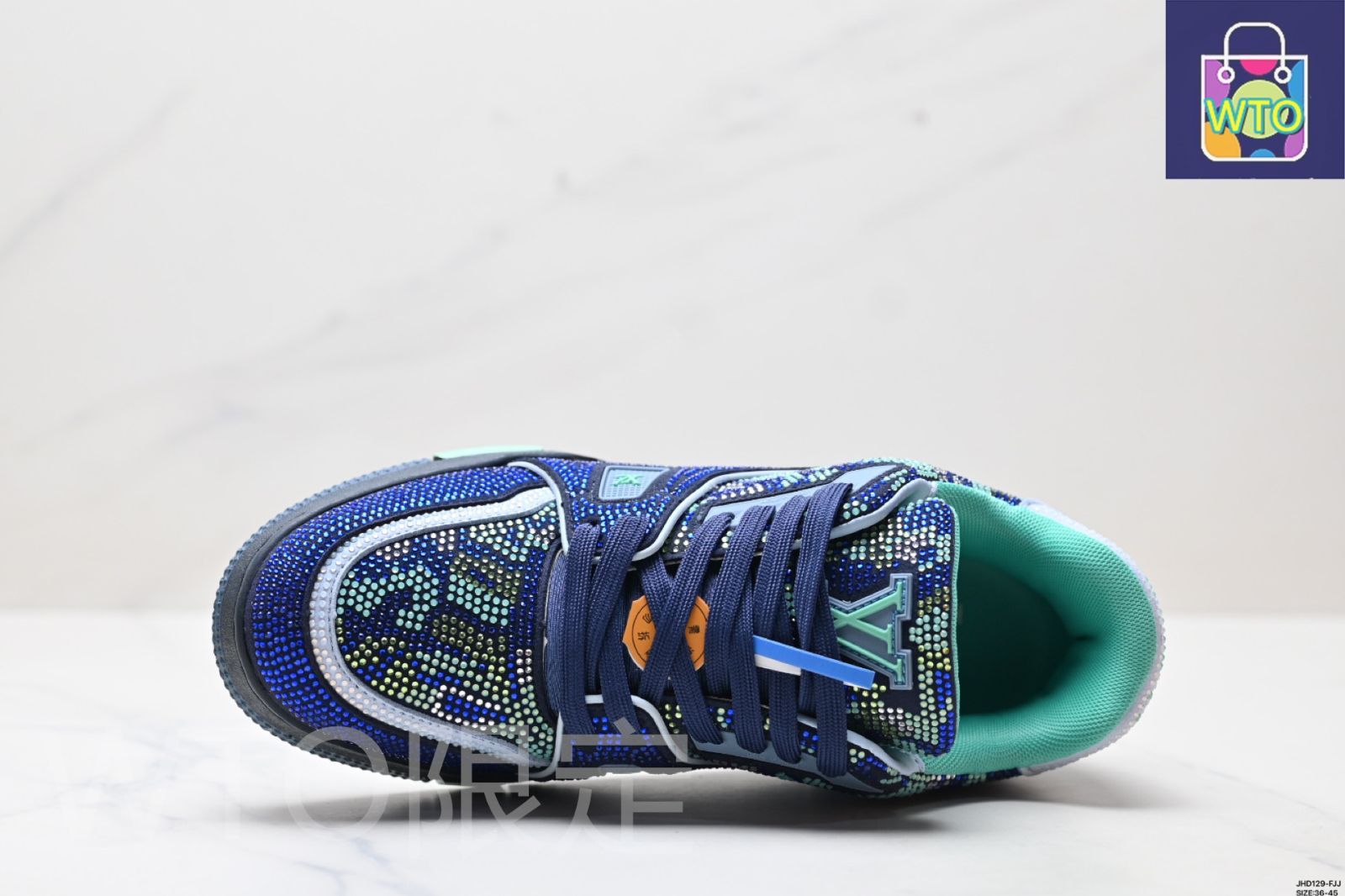 LV ルイヴィトン Louis Vuitton Trainer Sneaker Low レジャースポーツカルチャーユニセックススケートシューズ-WTO輸入1